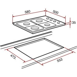 PLACA HLX 60 4G AL TEKA